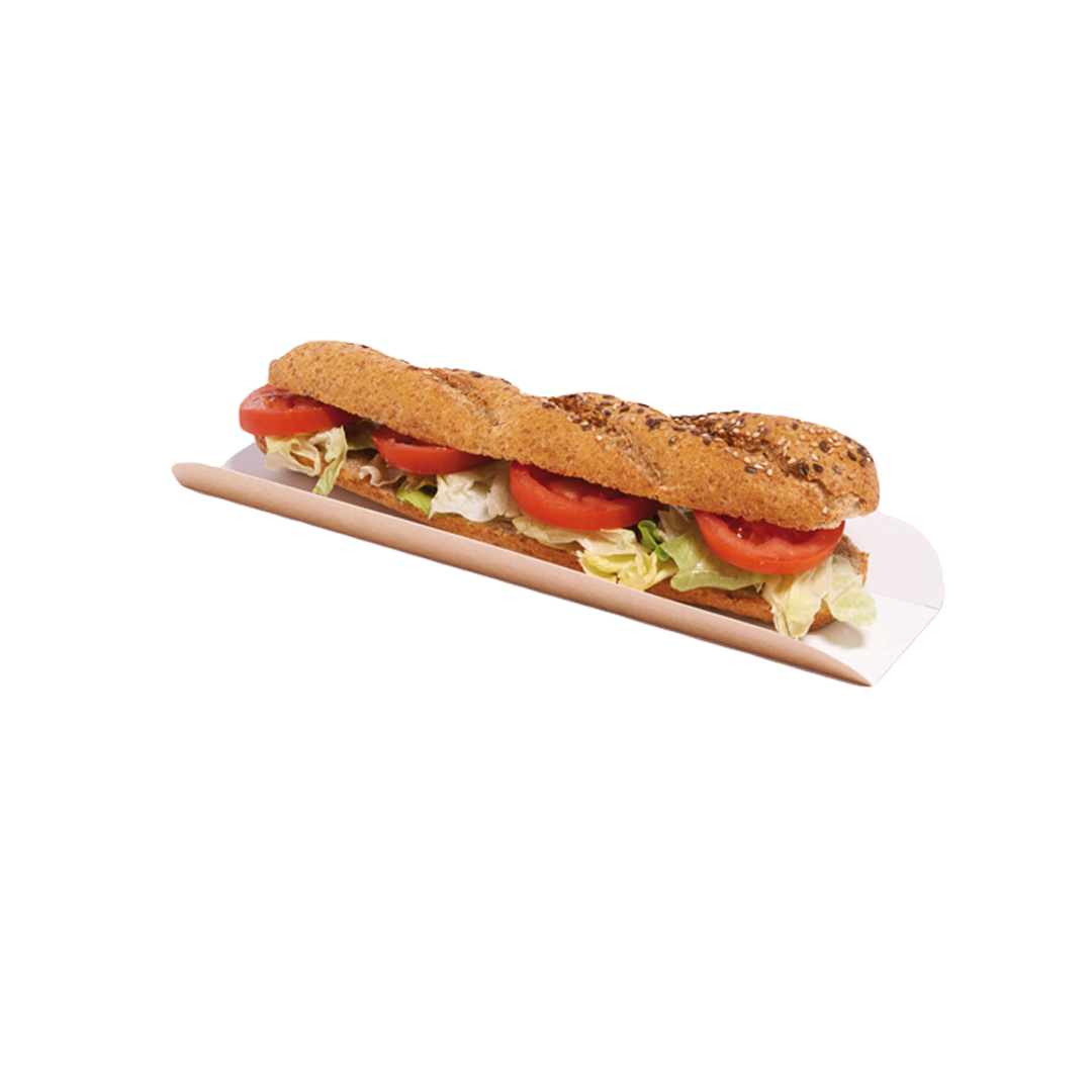 Bandeja de cartón kraft para bocadillo